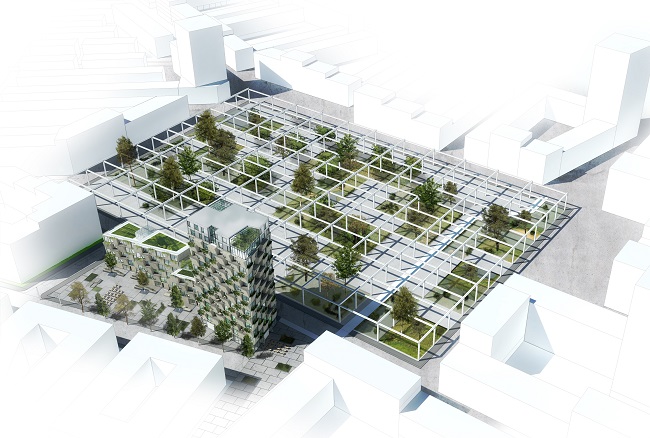 Lay-out van de Hanging Gardens.