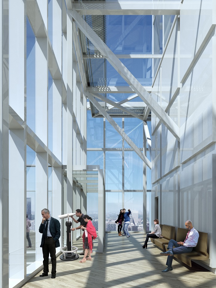 Impressie van het observatiedek in de Zalmhaventoren.