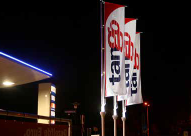 IllumiPole verlichte vlaggen- of banierenmast